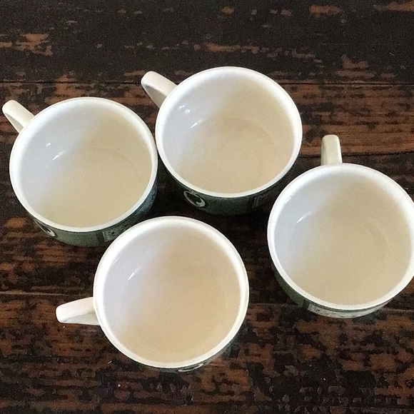 1950s Vintage Colonial Homestead Tea Cups, Green - Picture 2 of 5
